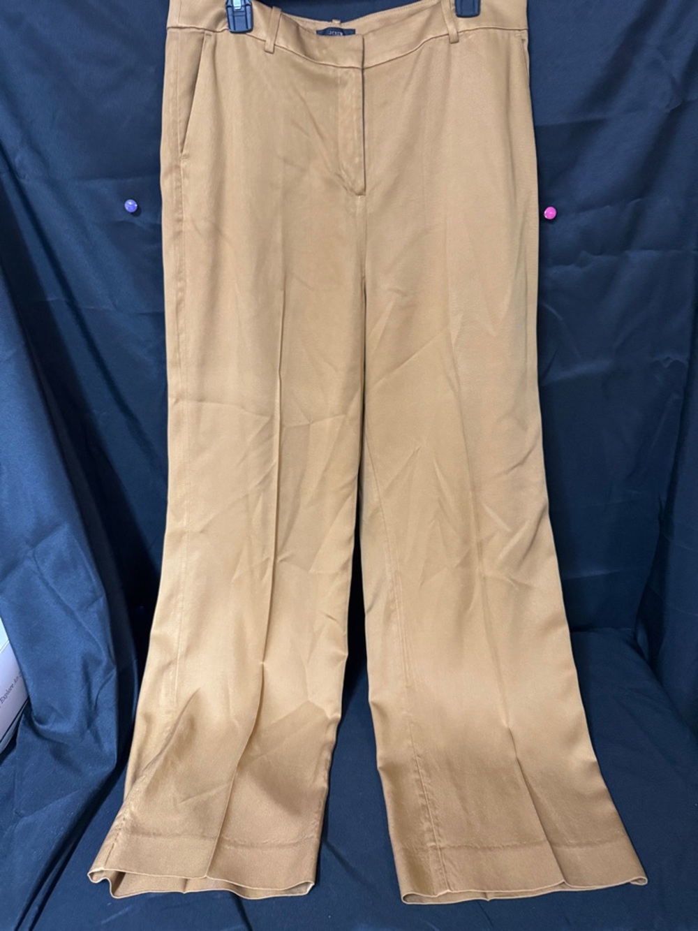 Tailored Wide-Leg Pants in Camel — Women's